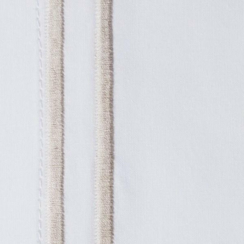 Sferra Grande Hotel Collection Swatch White/Taupe Fine Linens