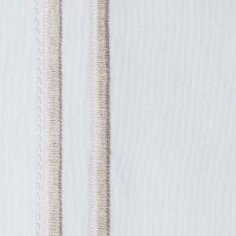 Sferra Grande Hotel Collection White/Taupe Fine Linens