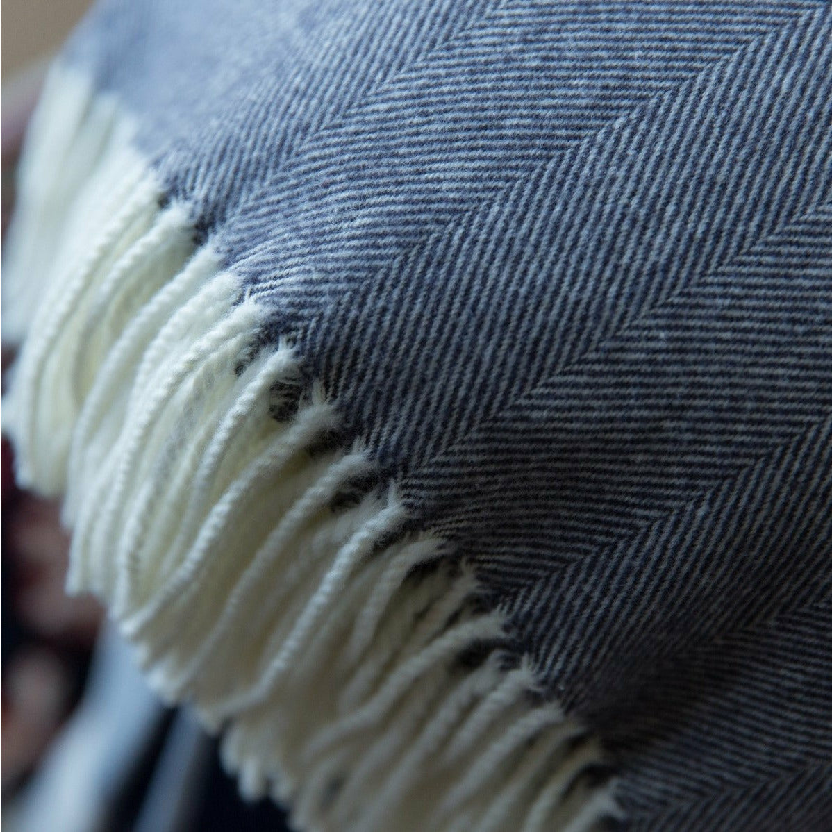 Alashan Adirondack Herringbone Throw Close Up Fine Linens