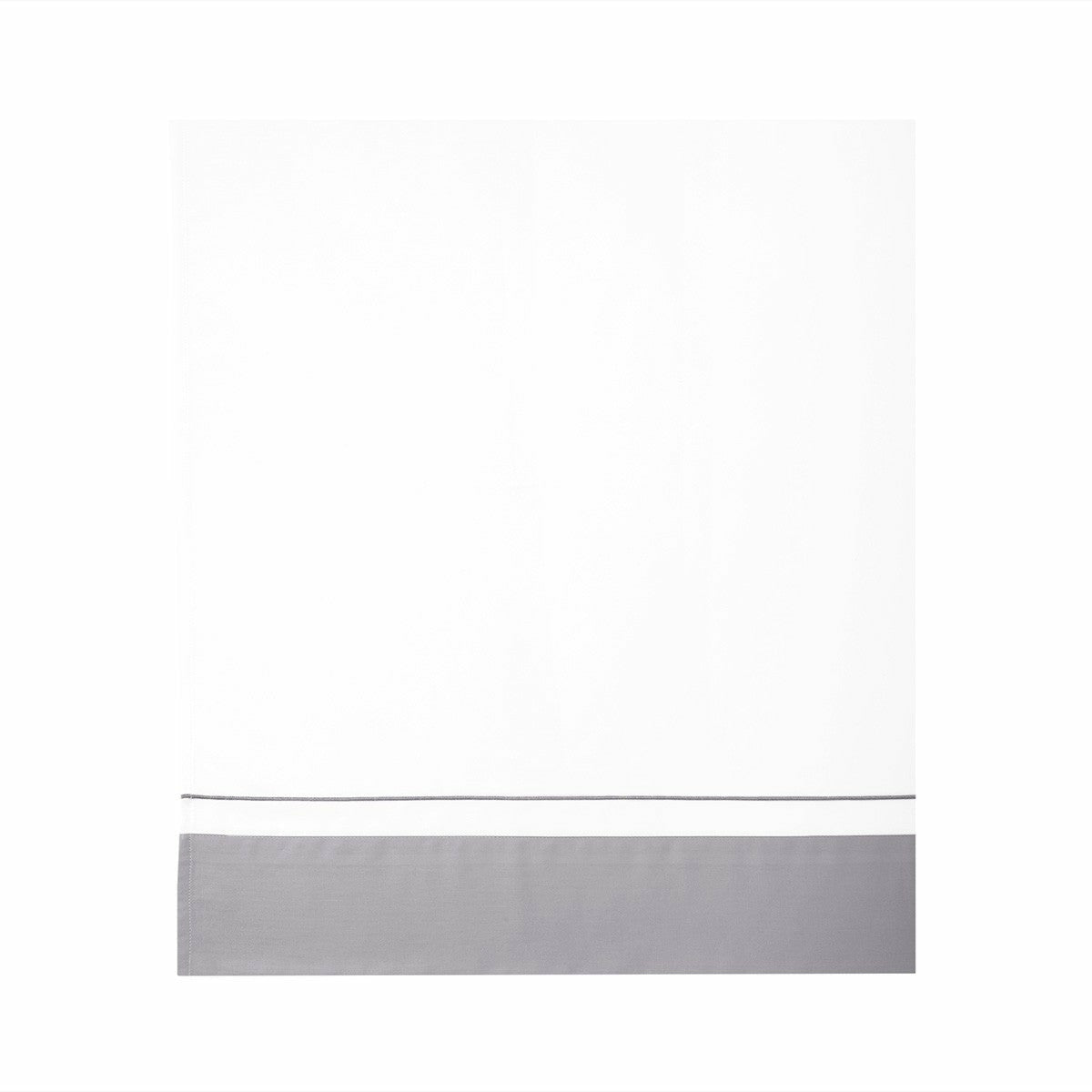 Yves Delorme Lutece Bedding Flat Sheet Platine (Platinum Grey) Fine Linens