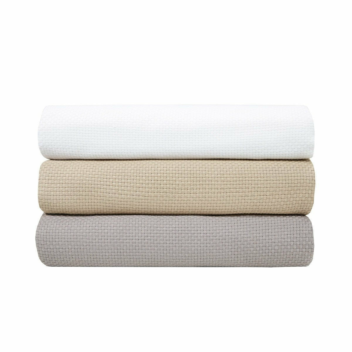 Yves Delorme Maillon Blanket Colors Stack Fine Linens