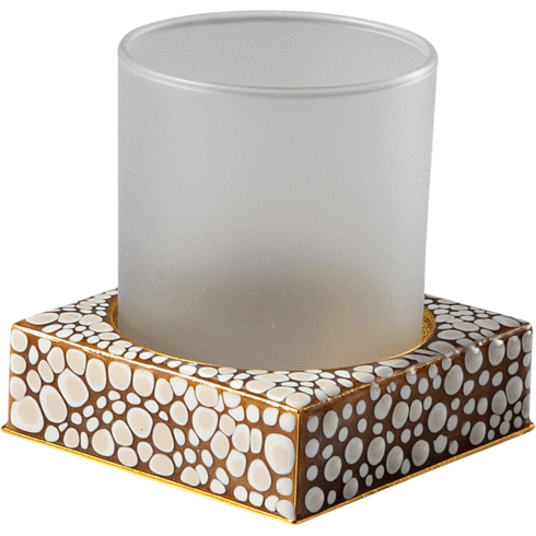 Mike and Ally Proseco Bath Accessories Tumbler Oatmeal/Gold