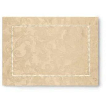 Sferra Acanthus Table Linens Flat Parchment Fine Linens