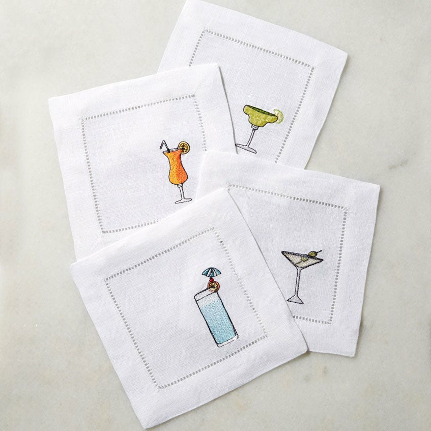 Sferra Bevande Embroidered Cocktail Napkins