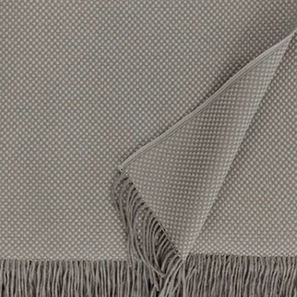 Sferra Bristol Fringed Throw Blanket Close Up Grey Fine Linens