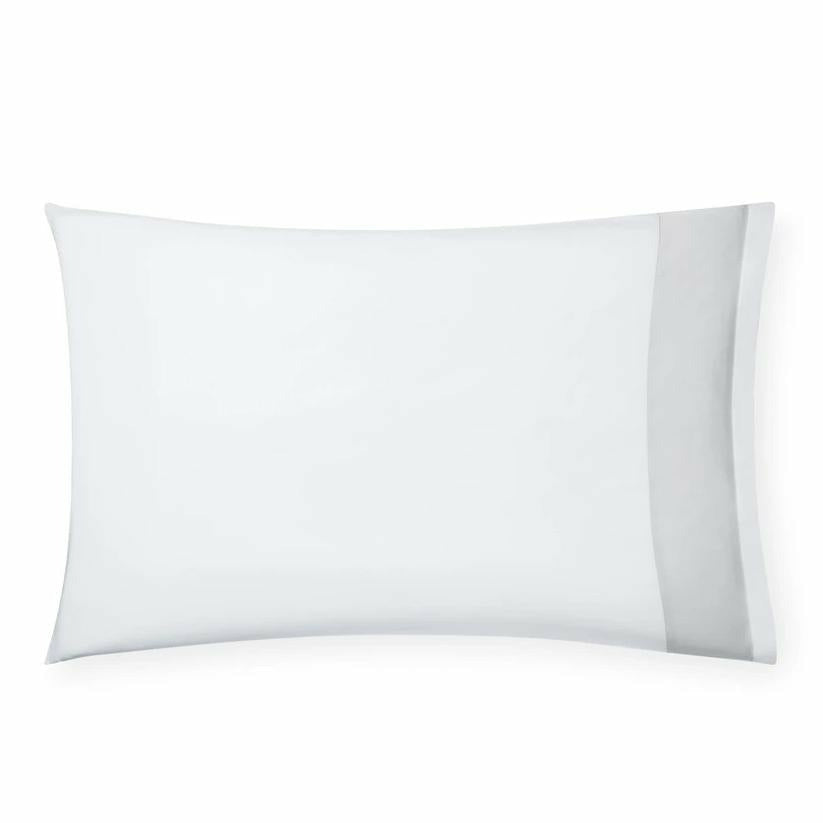 Sferra Casida Bedding Pillowcase White/Lunar Fine Linens