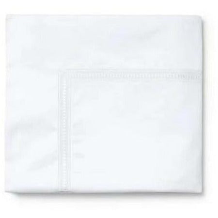 Sferra Diamante Bedding Flat Sheet White Fine Linens