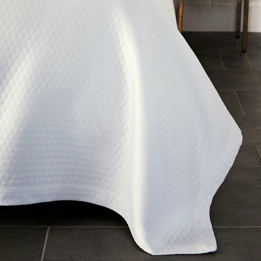 Sferra Favo Bedding Corner White Fine Linens