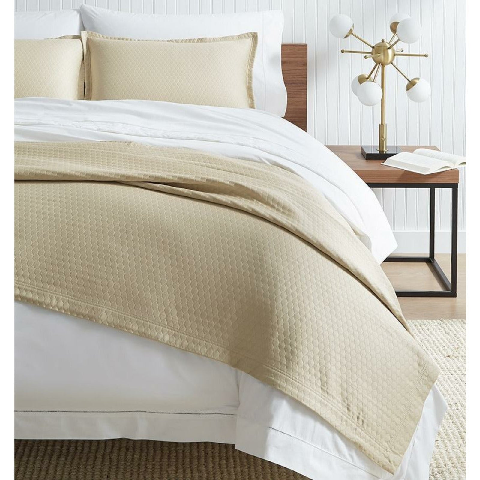 Sferra Favo Bedding Main Oat Fine Linens