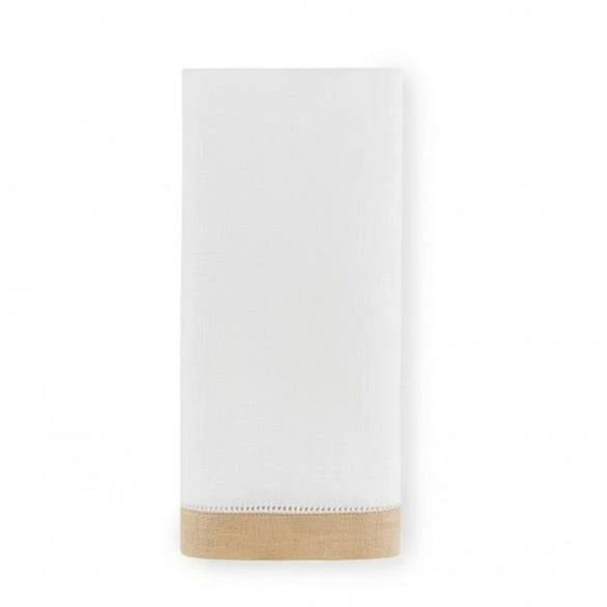 Sferra Filo Tip Towel White / Almond