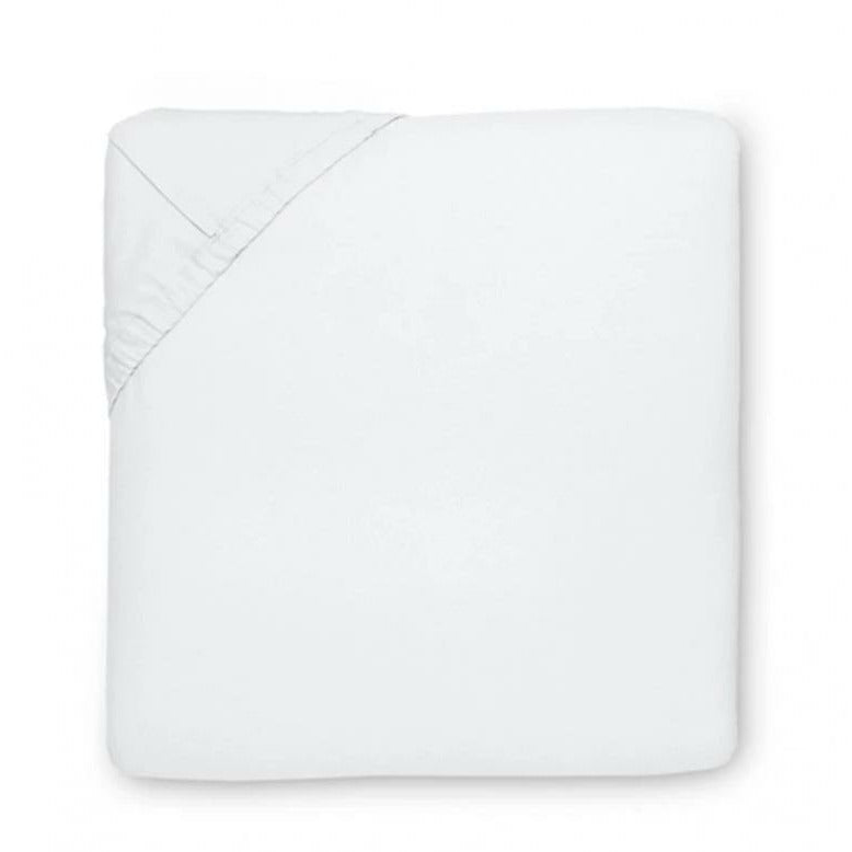 Sferra Capri Bedding Fitted Sheet White Fine Linens
