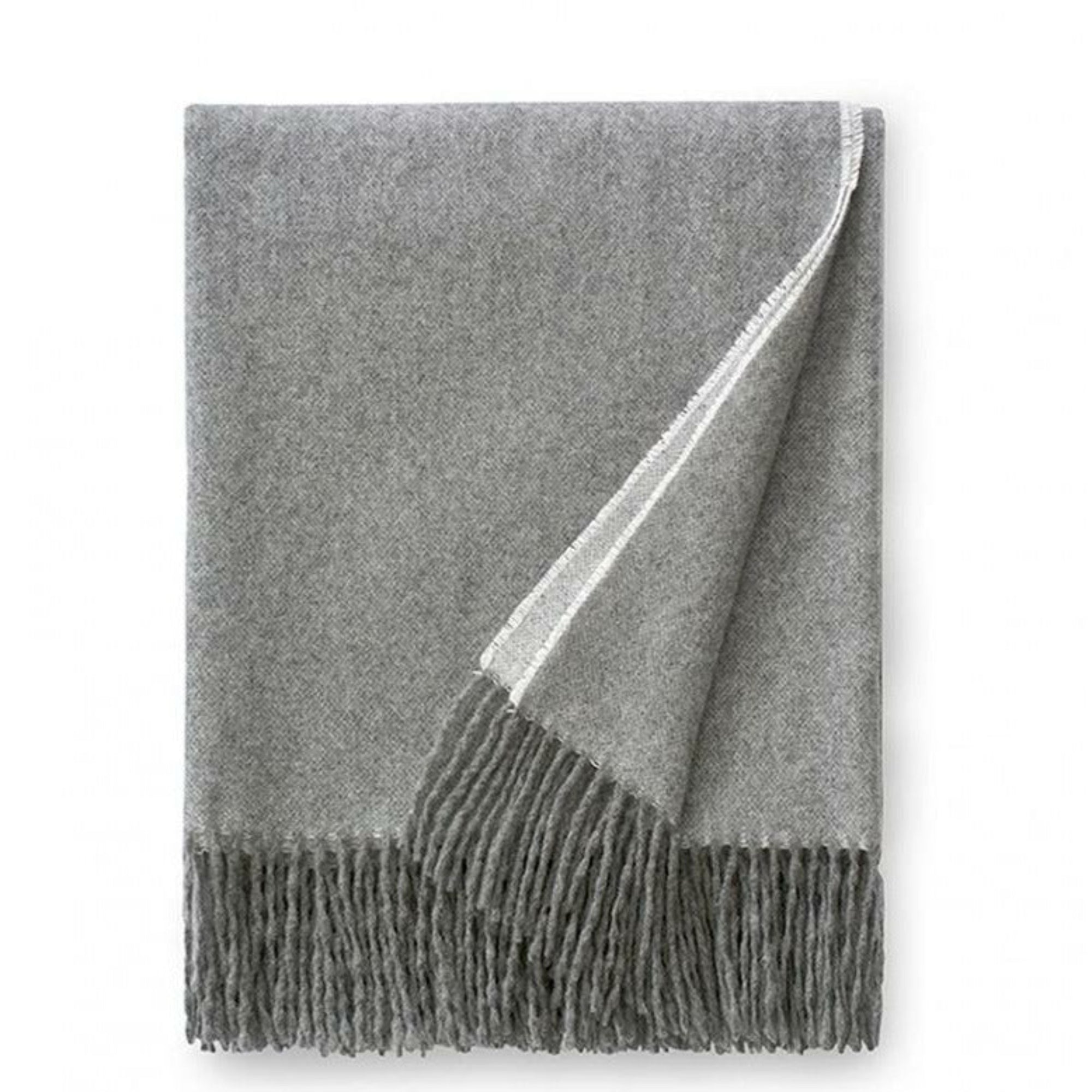 Sferra Renna Throw Blanket Main Grey Fine Linens