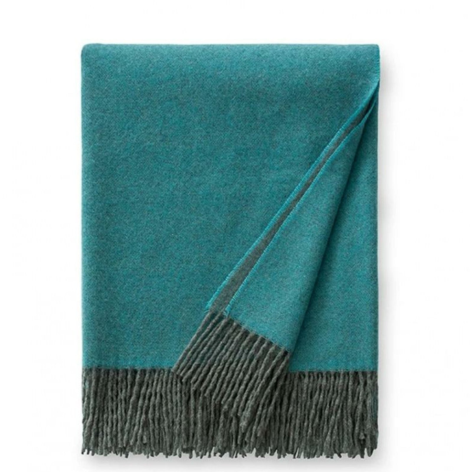 Sferra Renna Throw Blanket Main Teal Fine Linens