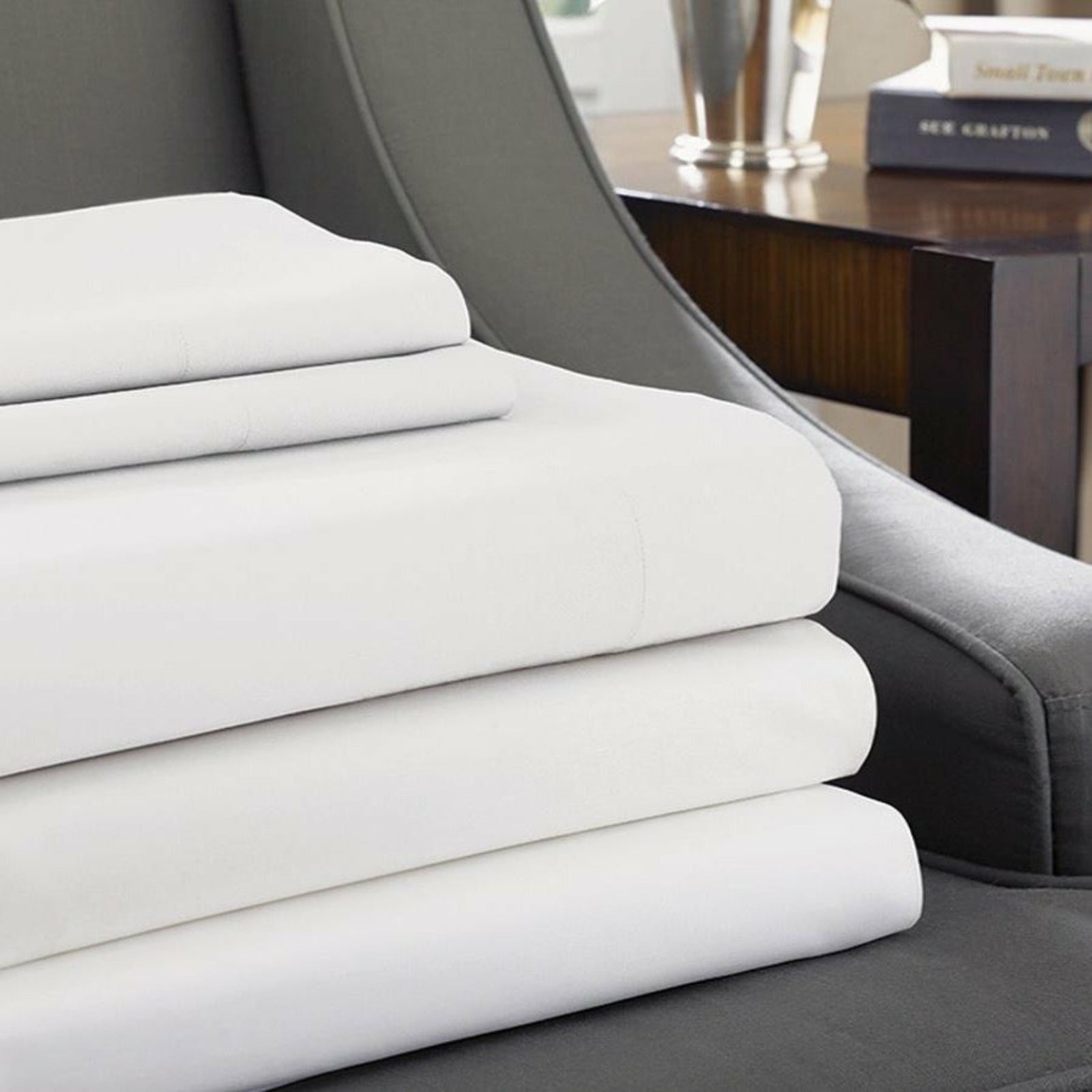 Sferra Simply Celeste Collection White Stack Main Fine Linens