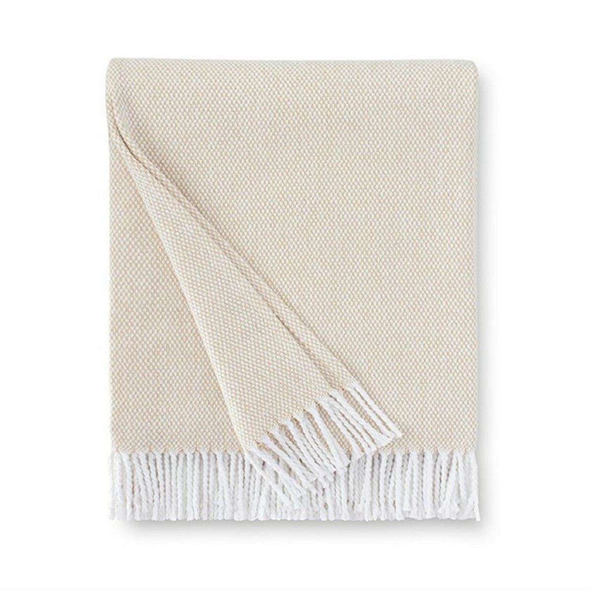 Sferra Terzo Throw Blanket Sand Fine Linens