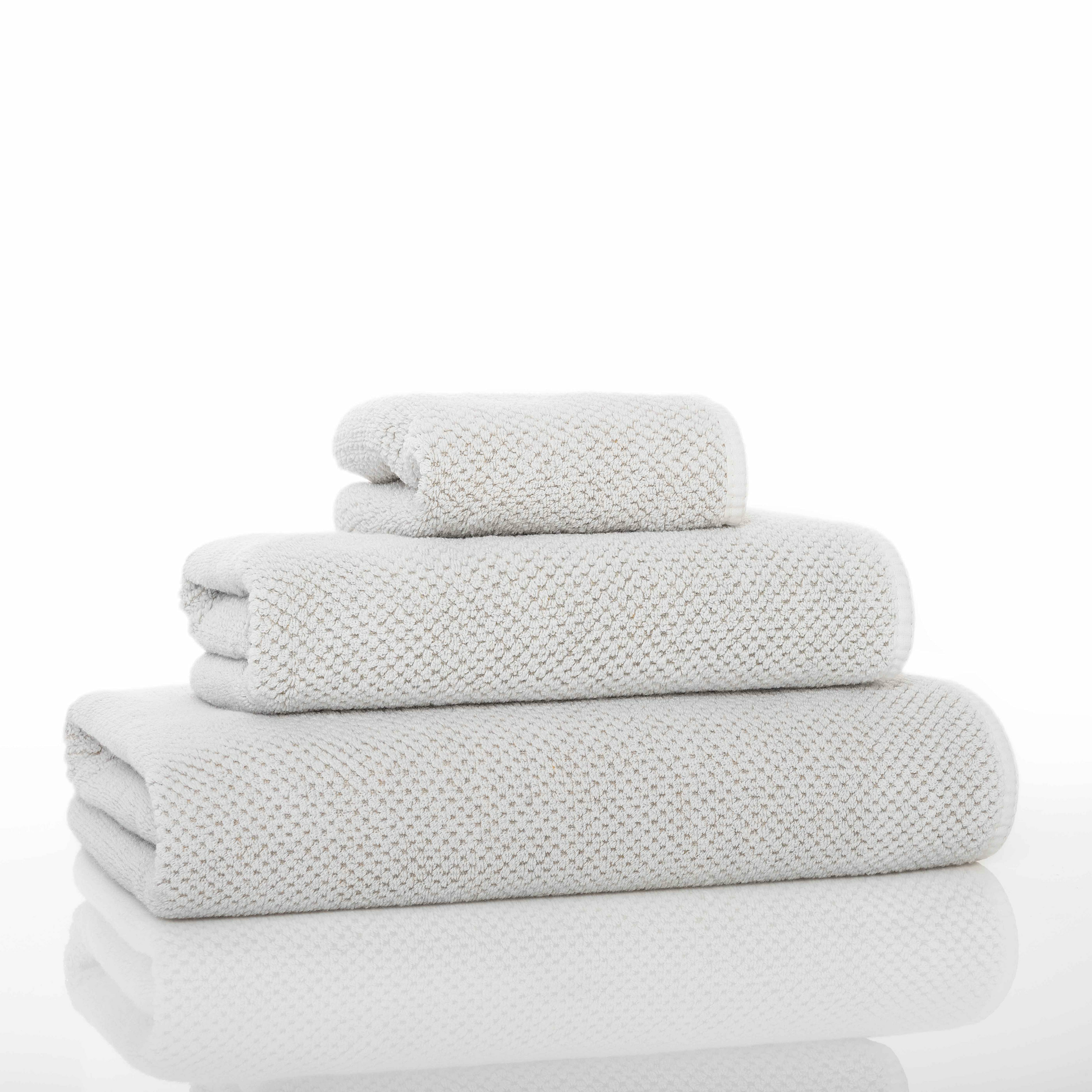 White Linen Waffle Towel Bath Towel Set
