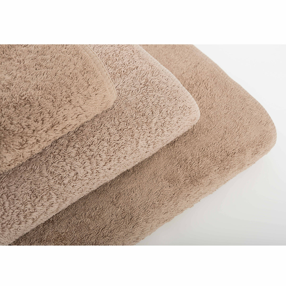 Graccioza Long Double Loop Bath Towels Top Stack Stone Fine Linens