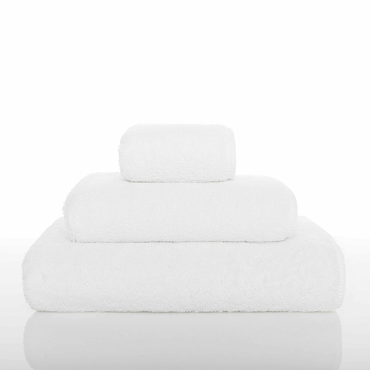 Graccioza Long Double Loop Bath Towels White Fine Linens