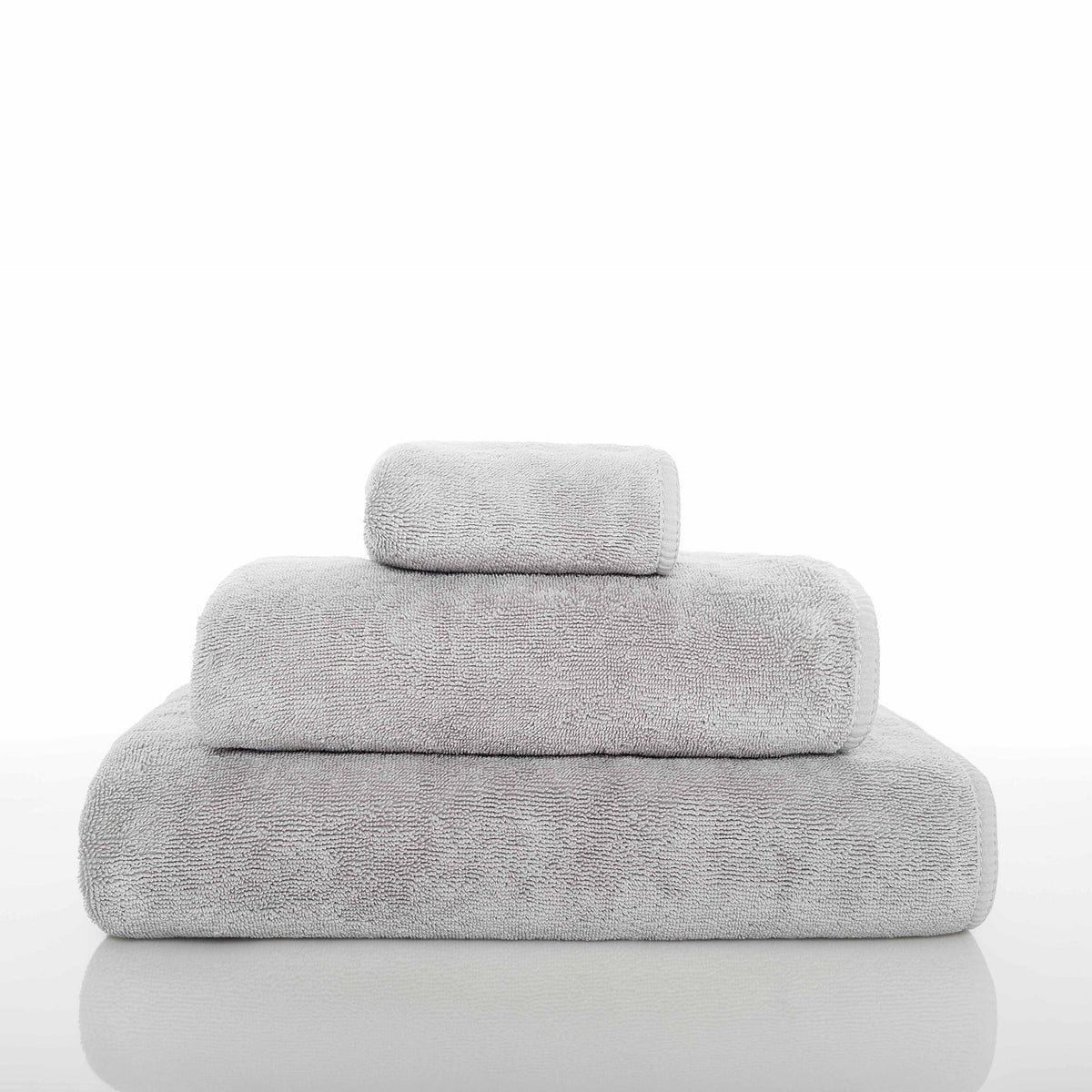 Graccioza Spa Sponge Bath Towels Silver Fine Linens
