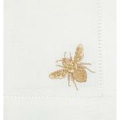 Sferra Bombo Dinner Napkins White Gold Silo Fine Linens