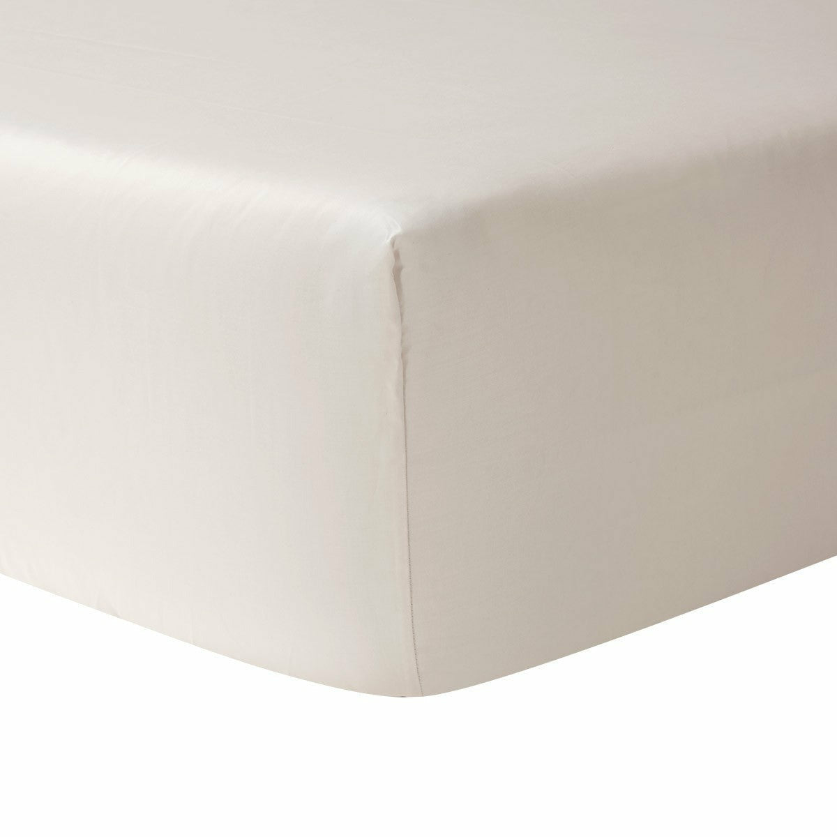 Yves Delorme Walton Bedding Fitted Sheet Nacre (Ivory) Fine Linens