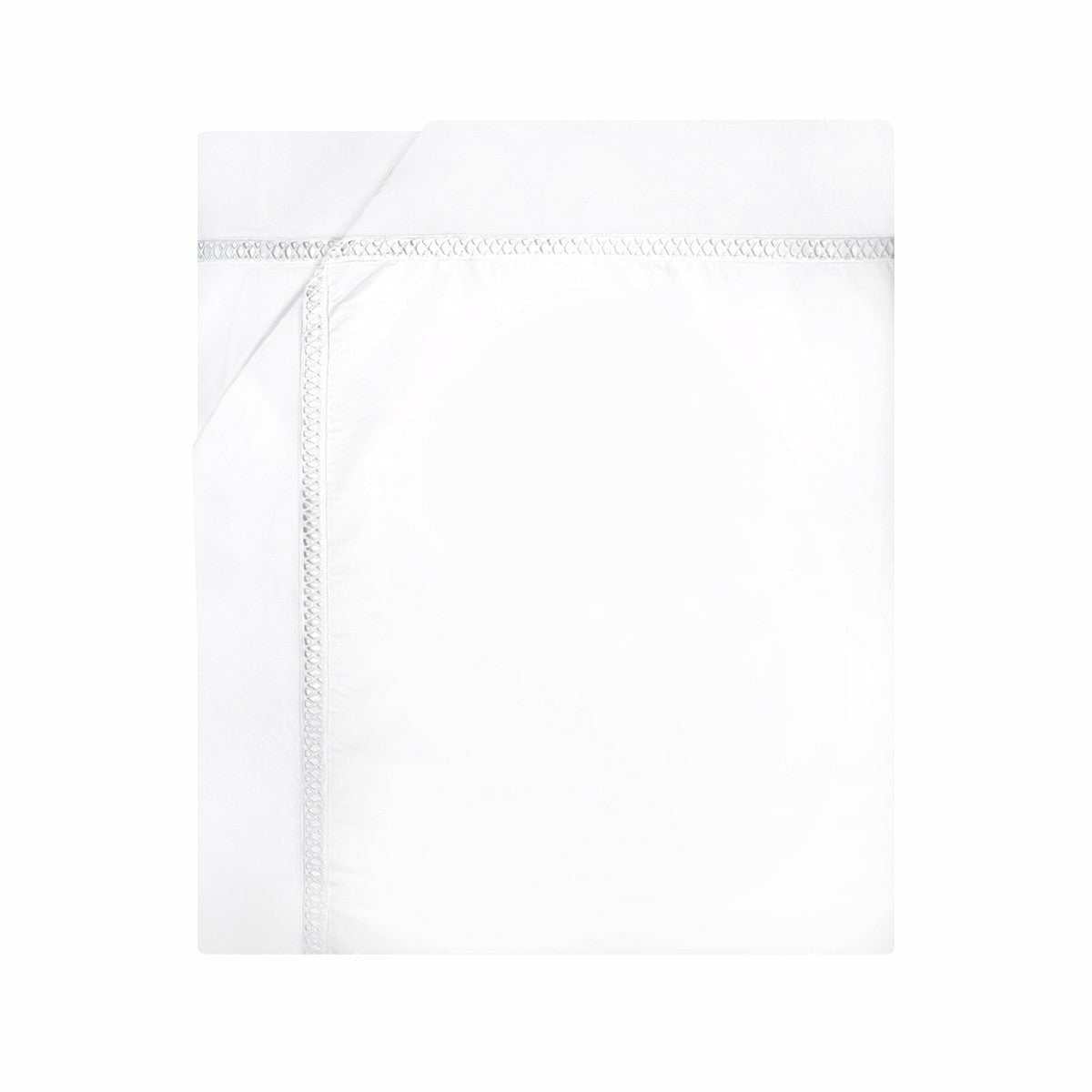 Yves Delorme Walton Bedding Flat Sheet Blanc (White) Fine Linens