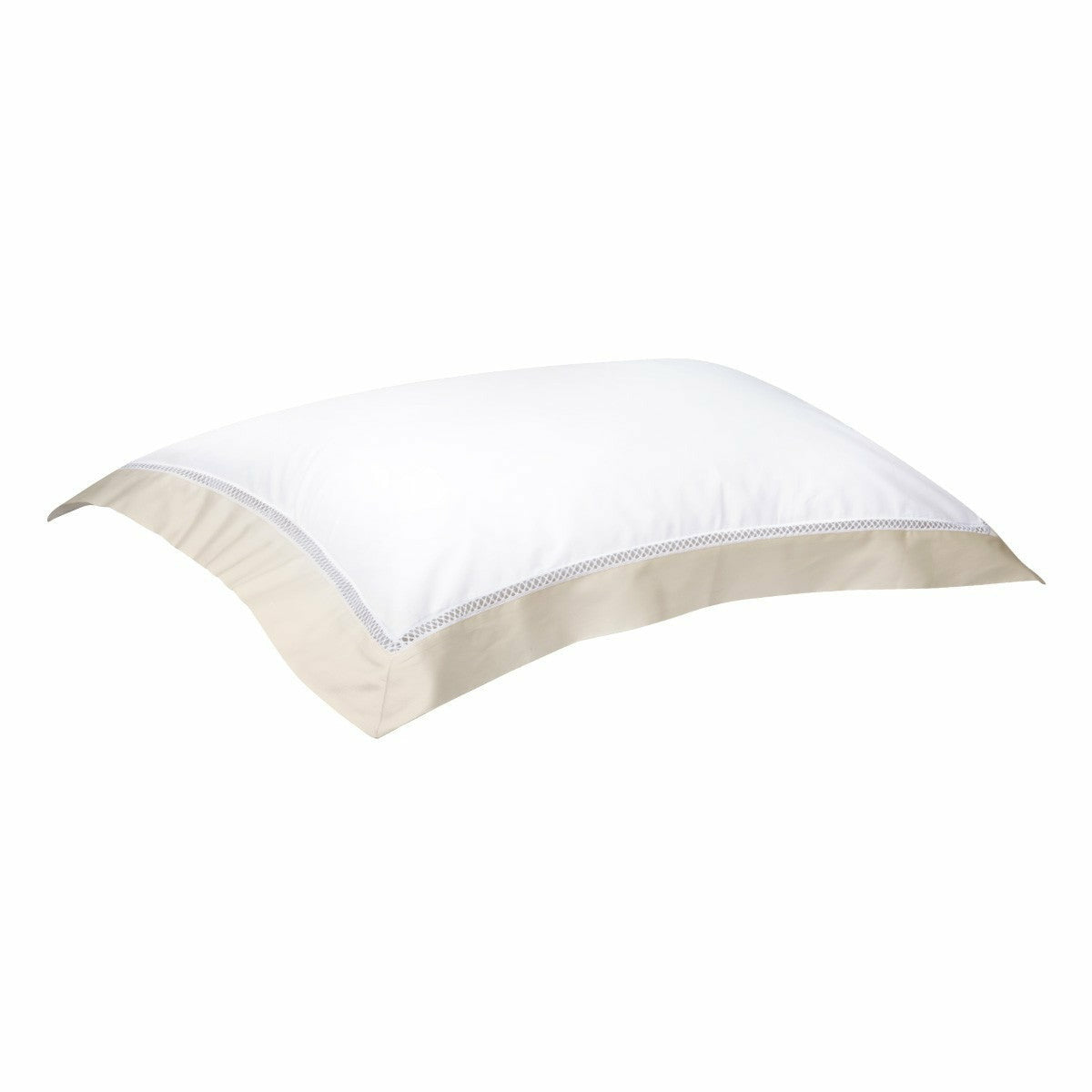 Yves Delorme Walton Bedding Pillowcase Nacre (Ivory) Fine Linens
